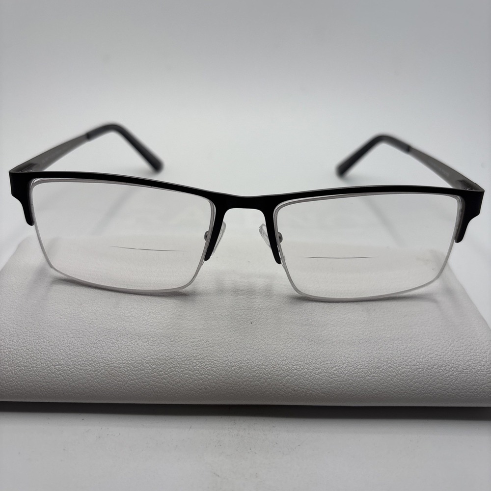 VALIANT V-3124 PEWTER Grey Unisex Square Half Rim Eyeglasses 60-17-150mm #C214